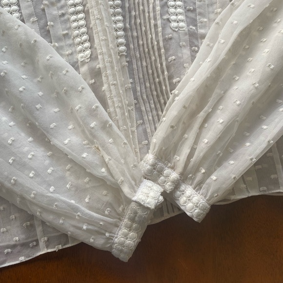 Vintage Oscar de la Renta sheer embroidered blouse - Picture 11 of 17